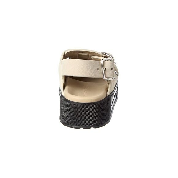 Alexander Mcqueen Mount Slick Suede Leather Sandal, Tan